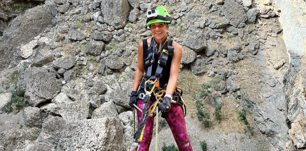 Professional abseiling at Tawi Atair Sinkhole in Salalah Oman during guided adventure activity