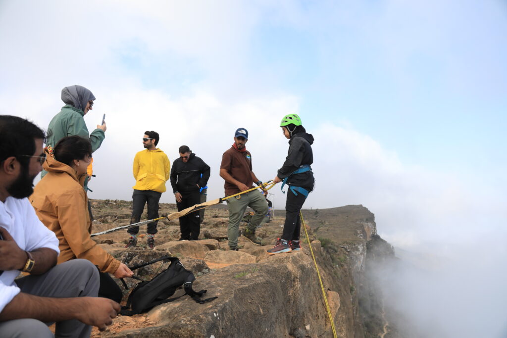 Abseiling adventure in Salalah Oman – guided mountain climbing experience in Jabal Samhan by Salalah Explore