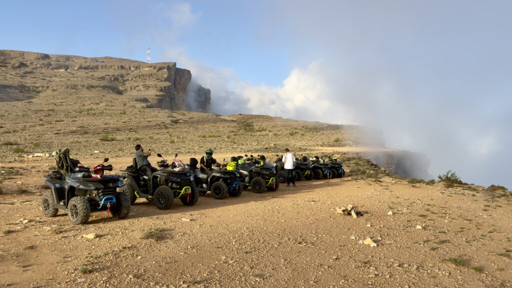 Quad biking adventure in Jabal Samhan, Salalah Oman with Segway ATVs exploring mountain trails in Dhofar